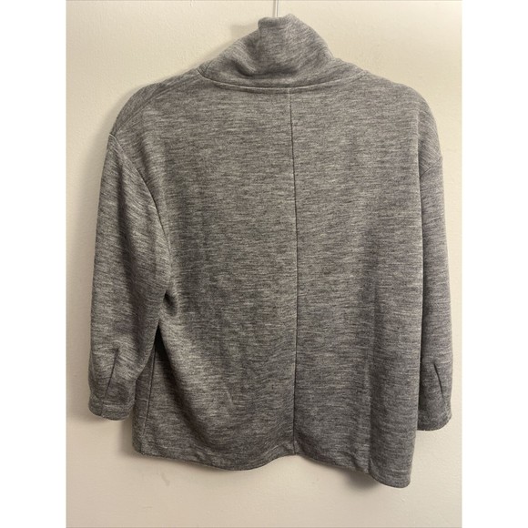 Banana Republic Women’s  Turtleneck Pullover Gray Herringbone Size Small - Picture 3 of 3